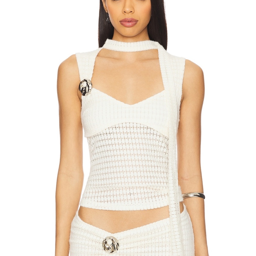 Chic White Set with Silver Accents